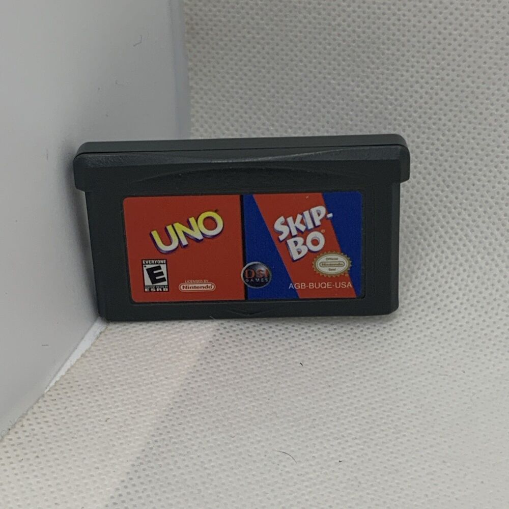Uno/Skip-Bo (Nintendo Game Boy Advance, 2006) Authentic Game Cartridge TESTED